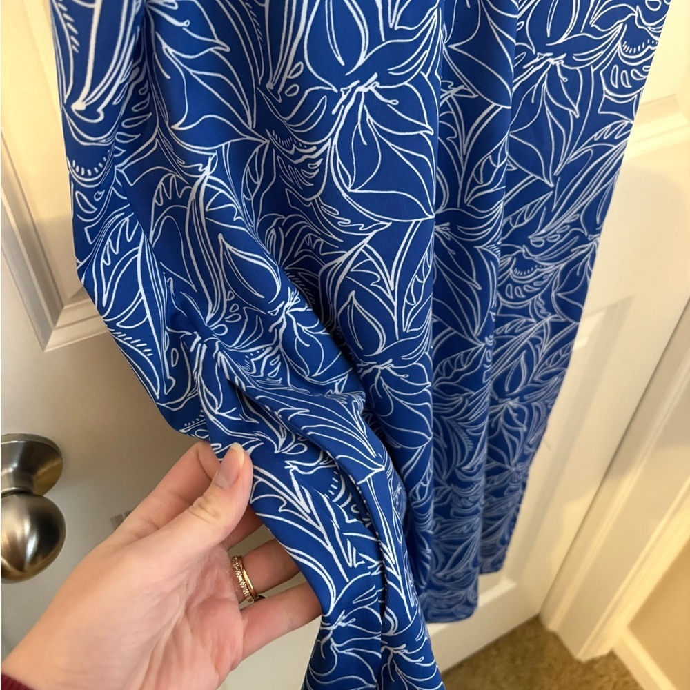 Tommy Bahama Racquet & Paddle Tropical Blue Sleeveless Mini Dress Women’s Large - Picture 4 of 7